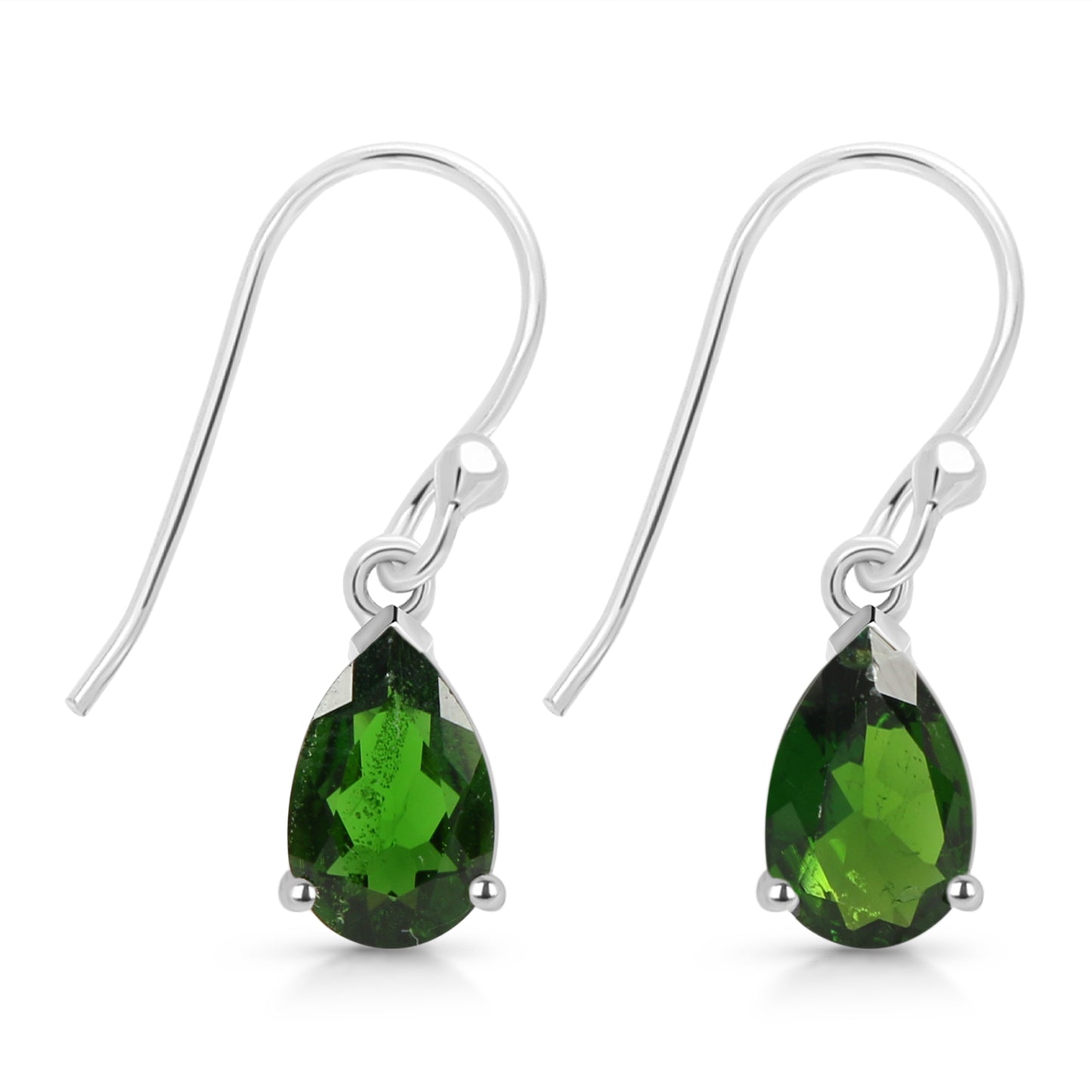 Sterling Silver Earrings Chrome Diopside IGE-677