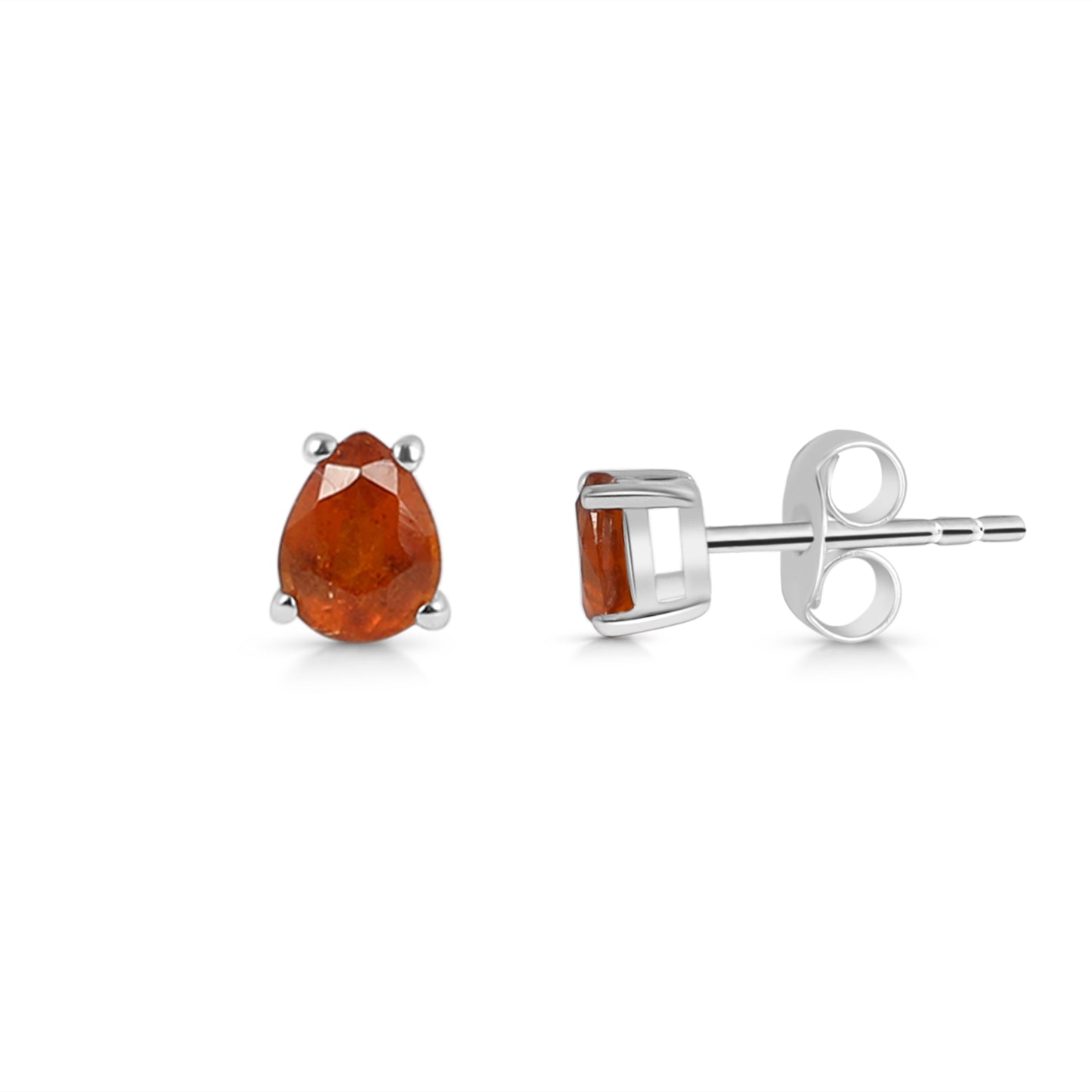 Sterling Silver Earrings Orange Kyanite IGE-1363