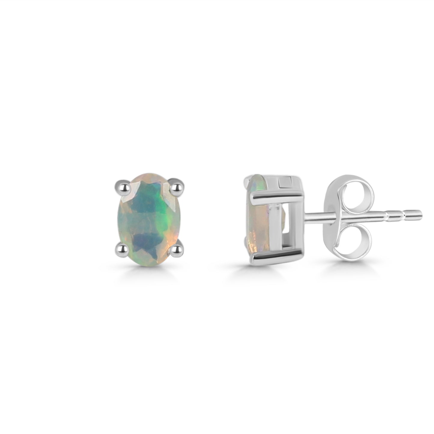 Sterling Silver Earrings Opal IGE-1154 (Sold by Card)