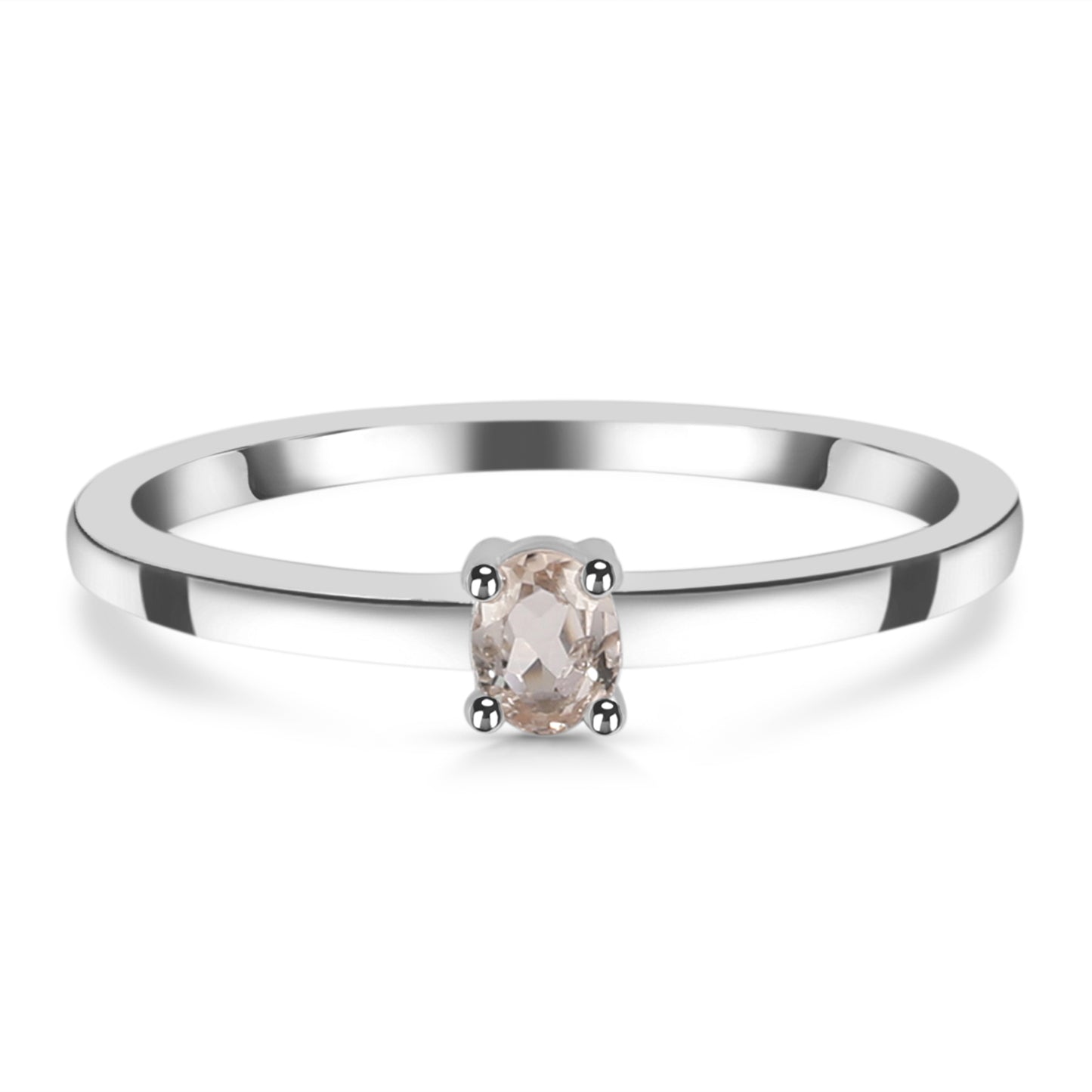 Sterling Silver Ring Morganite IGR-2507 Size 6