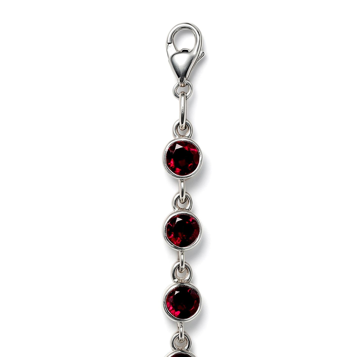 Sterling Silver Bracelet Rhodolite Garnet IGB-118