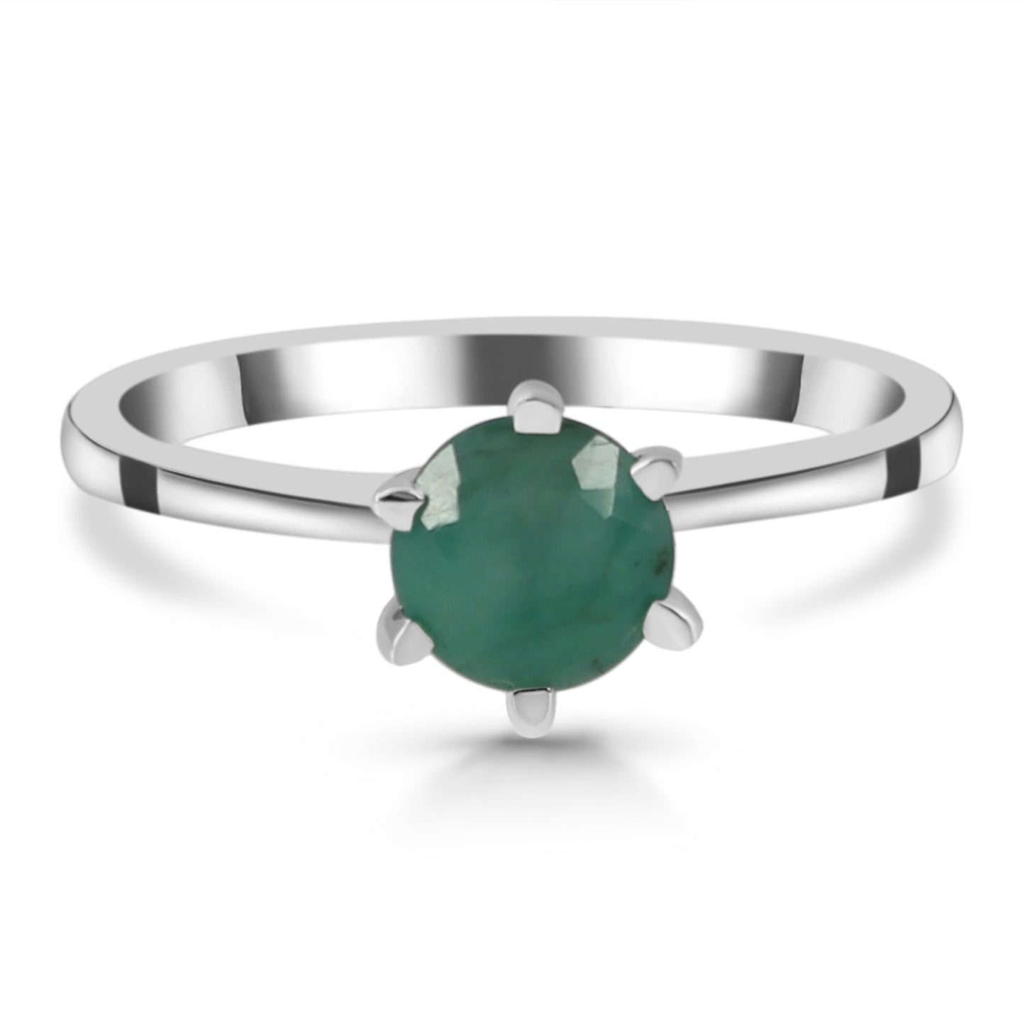 Sterling Silver Ring Emerald IGR-2463 Size 9
