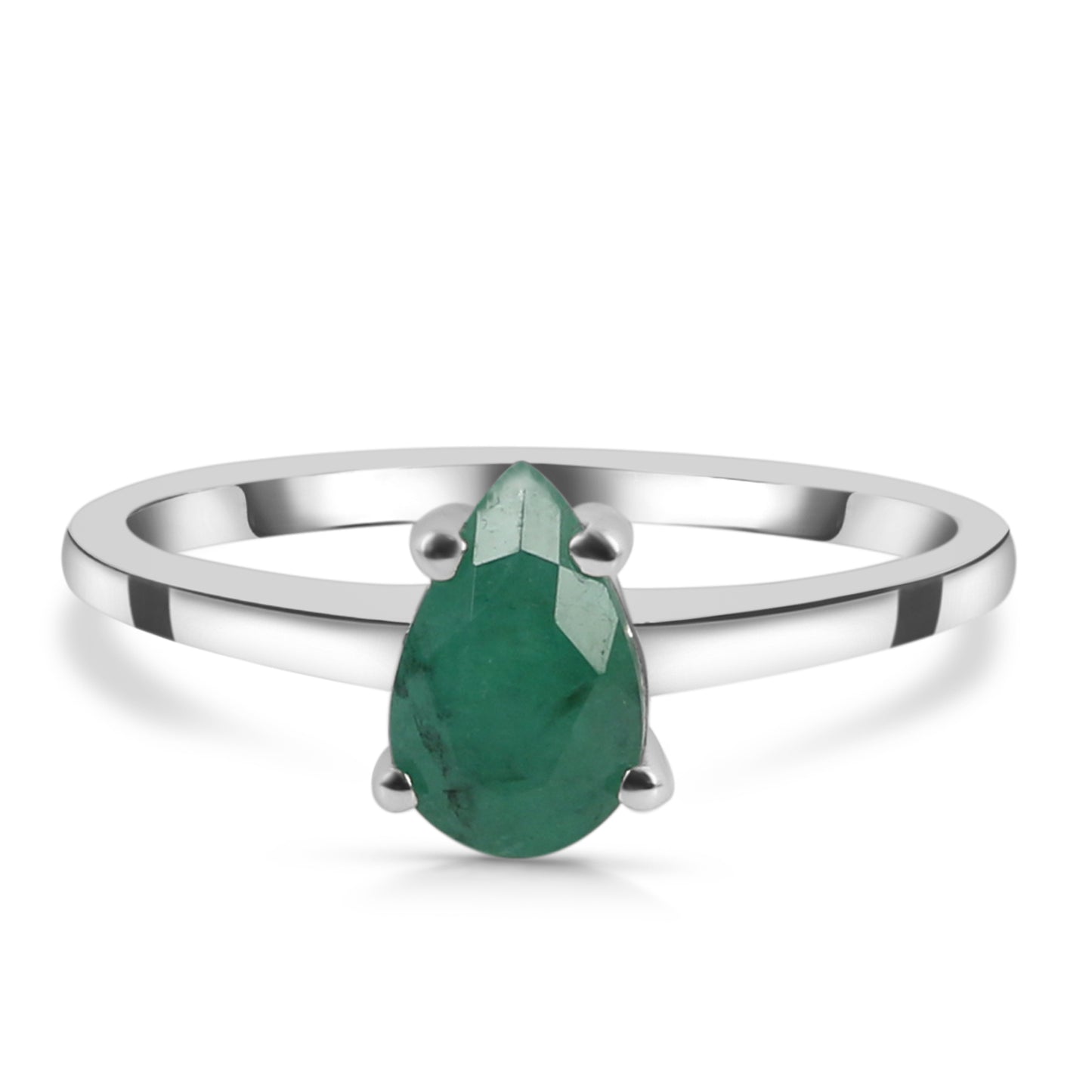 Sterling Silver Ring Emerald IGR-2703 Size 8