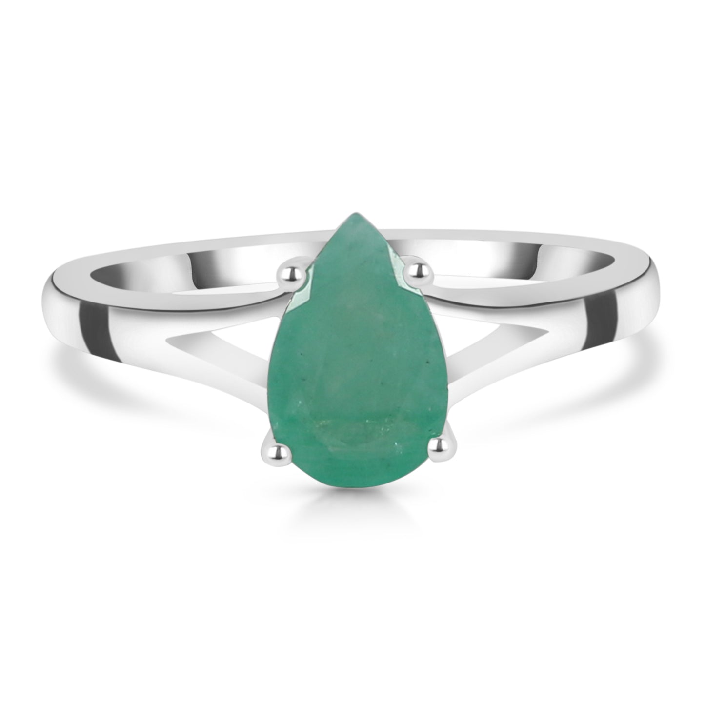 Sterling Silver Ring Emerald IGR-2121 Size 7
