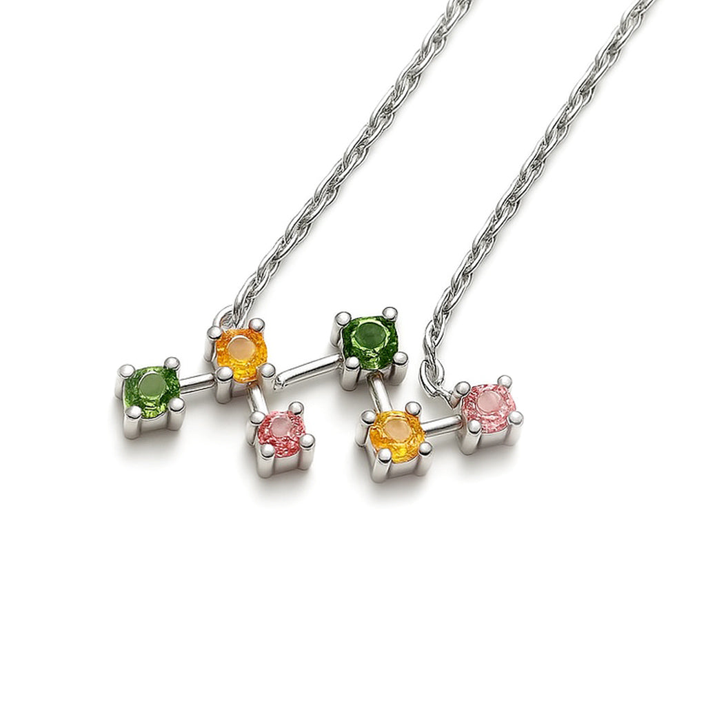 Sterling Silver Necklace Tourmaline IGN-368