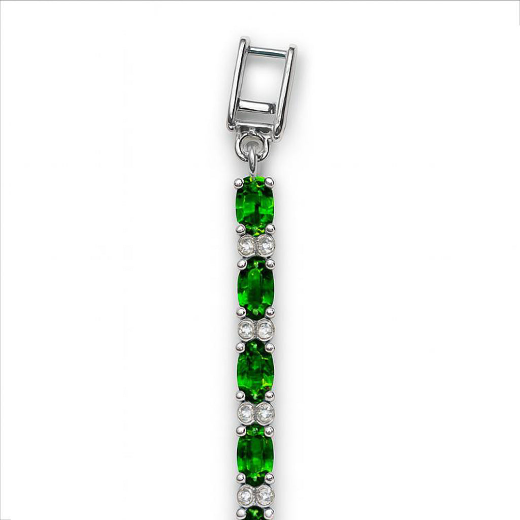 Sterling Silver Bracelet Chrome Diopside IGB-110