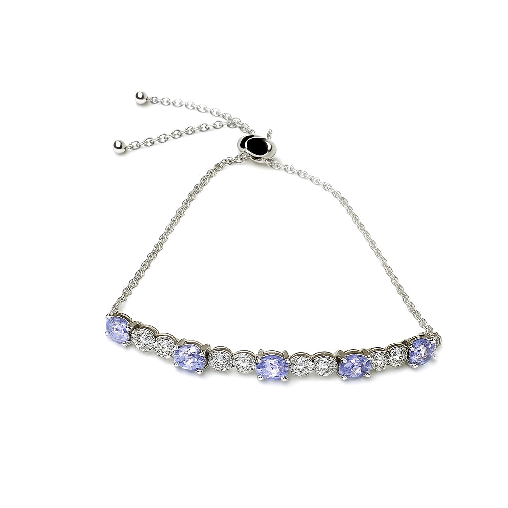 Sterling Silver Bracelet Tanzanite IGB-126