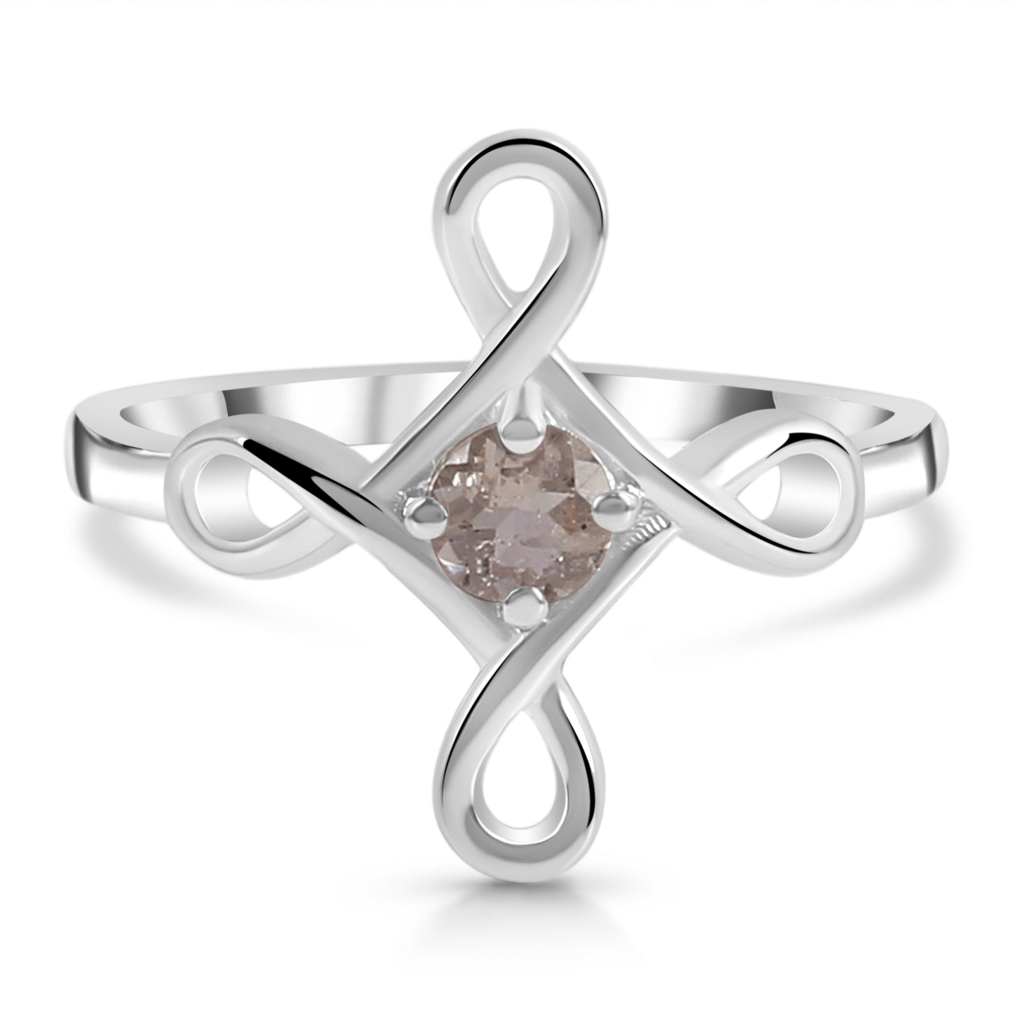 Sterling Silver Ring Morganite IGR-2141 Size 7