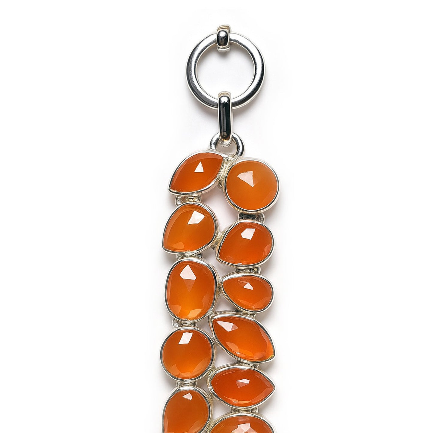 Sterling Silver Bracelet Carnelian
