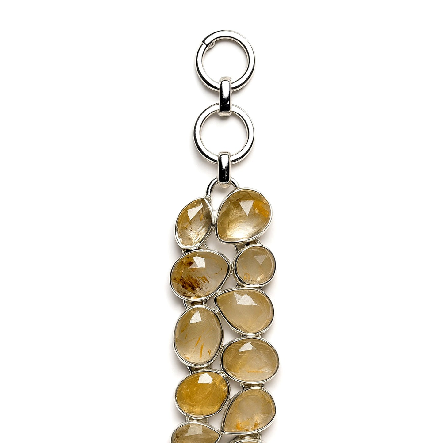 Sterling Silver Bracelet Golden Rutile