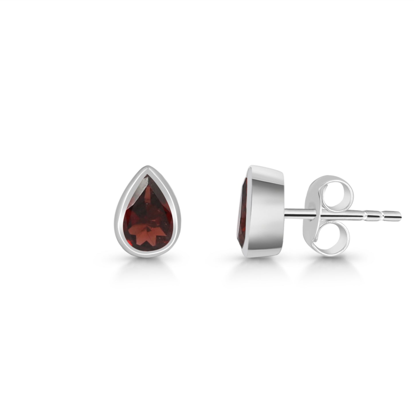 Sterling Silver Earrings Garnet IGE-1465 (Sold in 3 PR Card)