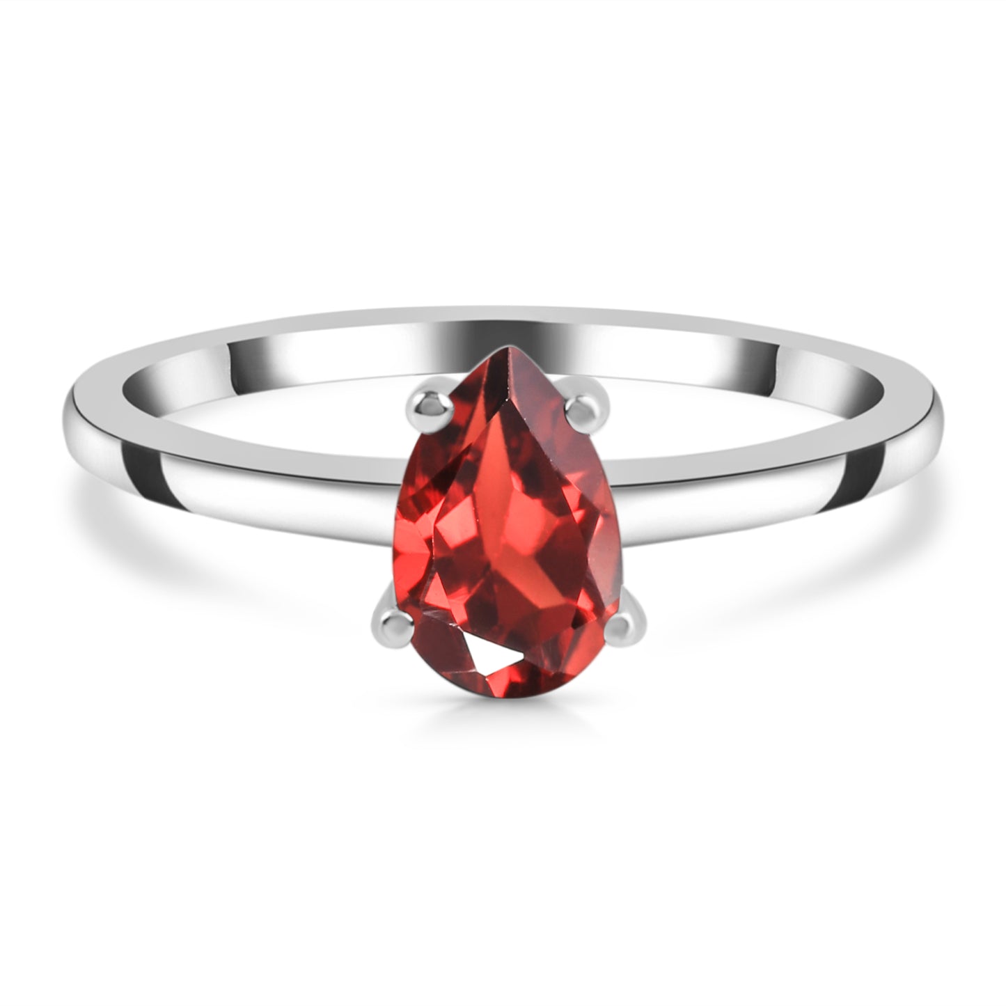 Sterling Silver Ring Garnet IGR-2703 Size 6