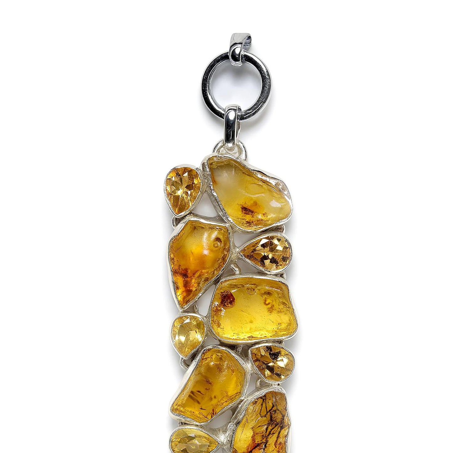 Sterling Silver Bracelet Amber