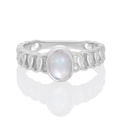 Sterling Silver Ring Moonstone  IGR-1574 Size 10
