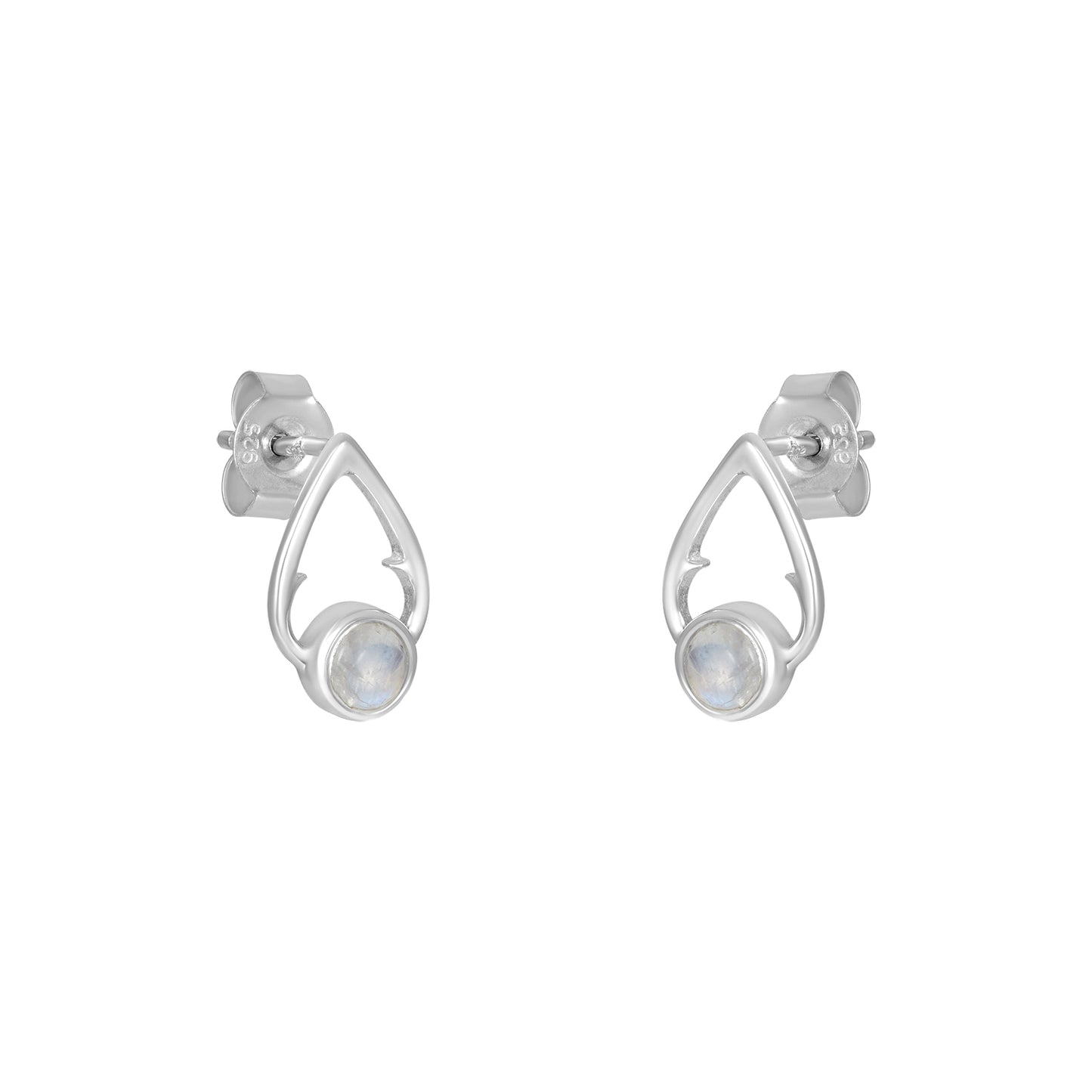 Sterling Silver Earrings Moonstone  IGE-560