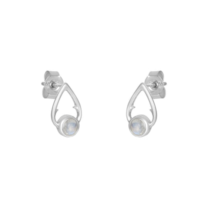 Sterling Silver Earrings Moonstone  IGE-560
