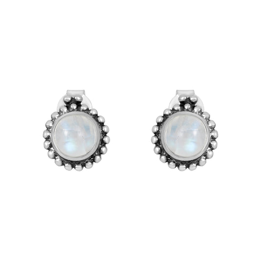 Sterling Silver Earrings Moonstone  IGE-565