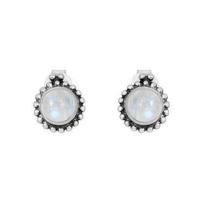 Sterling Silver Earrings Moonstone  IGE-565