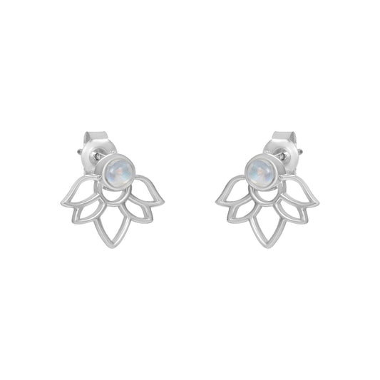 Sterling Silver Earrings Moonstone  IGE-612