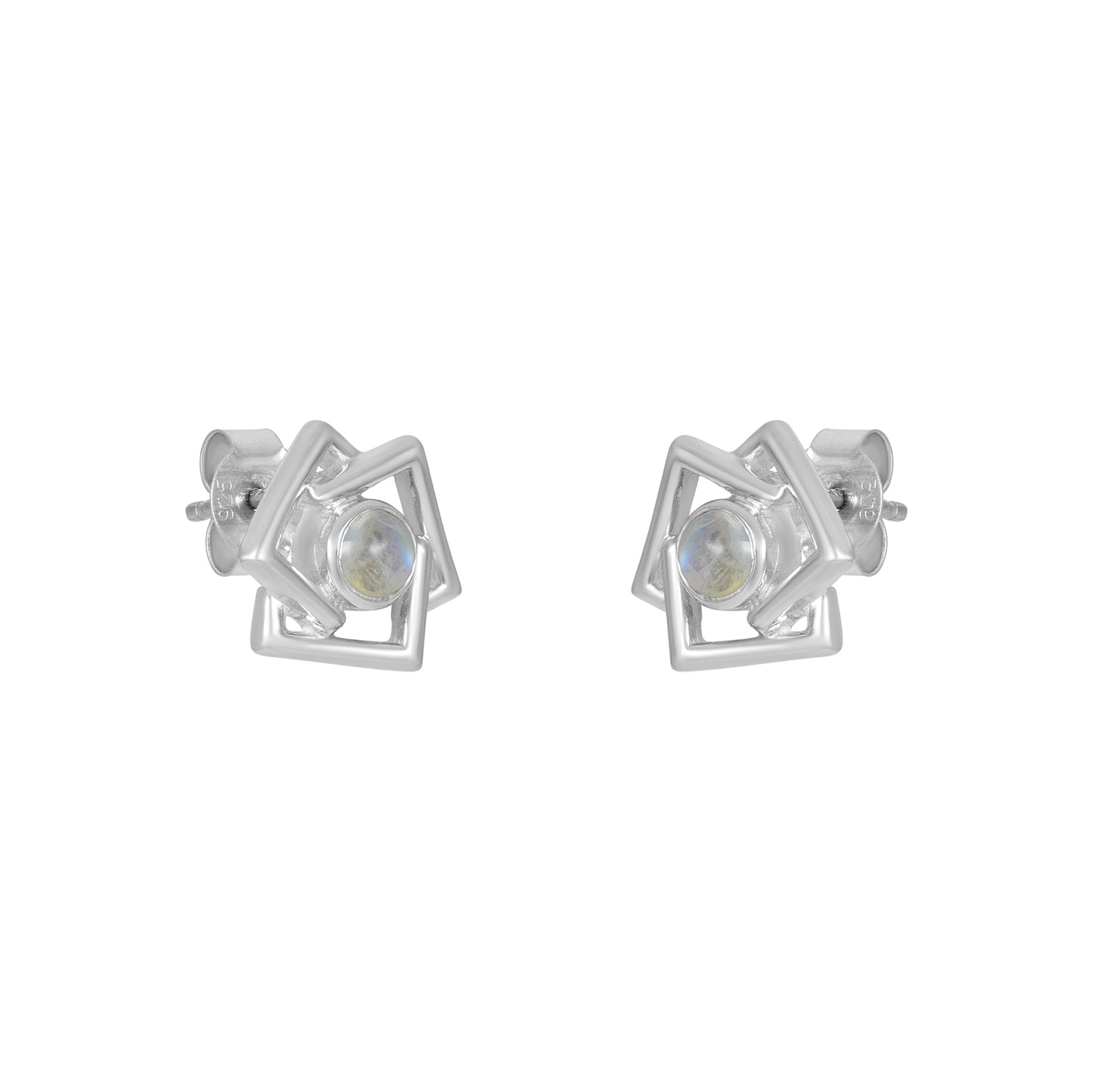 Sterling Silver Earrings Moonstone  IGE-627