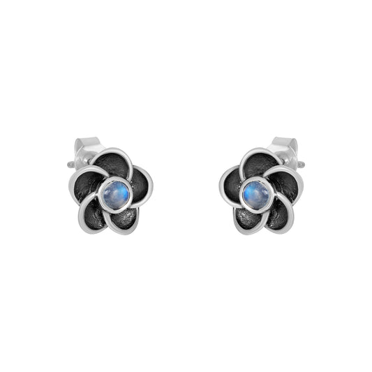 Sterling Silver Earrings Moonstone  IGE-584