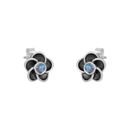 Sterling Silver Earrings Moonstone  IGE-584