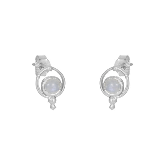 Sterling Silver Earrings Moonstone  IGE-766