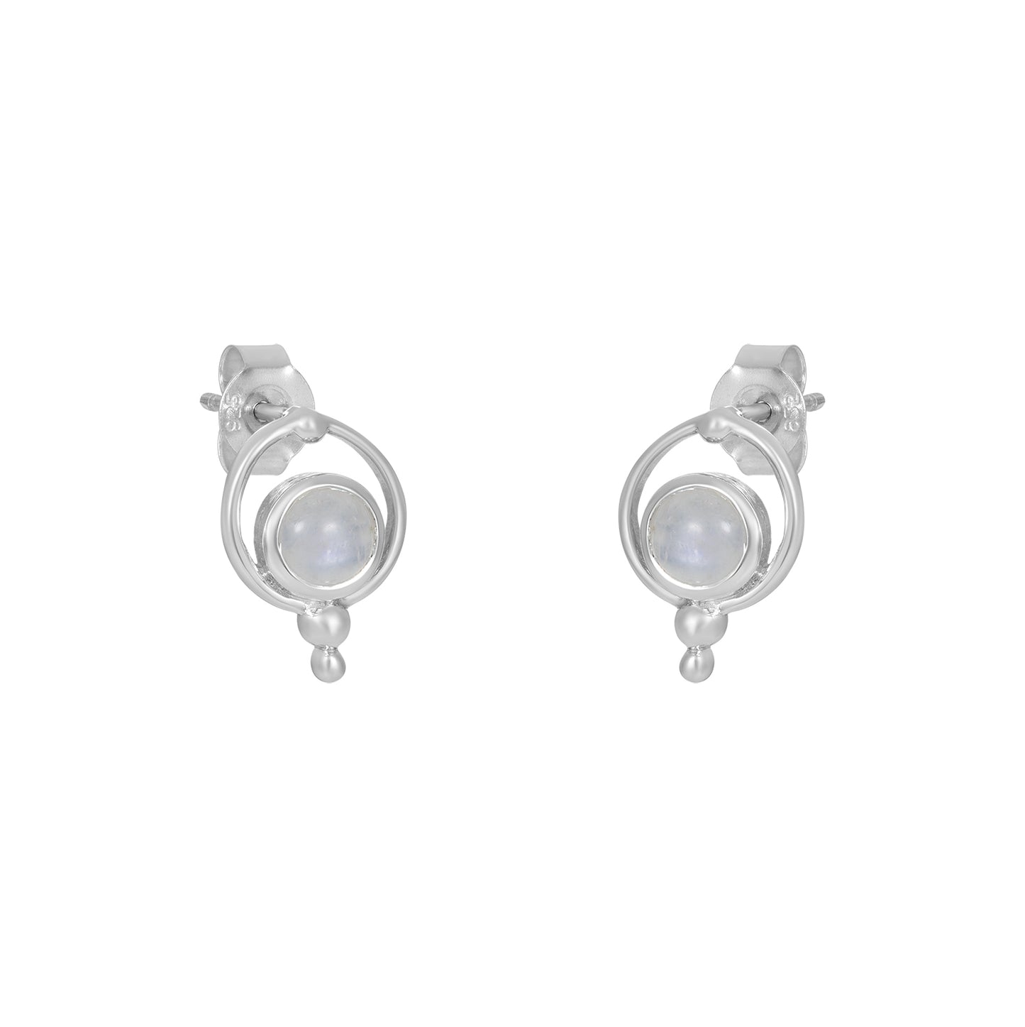 Sterling Silver Earrings Moonstone  IGE-766
