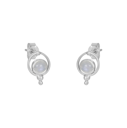 Sterling Silver Earrings Moonstone  IGE-766