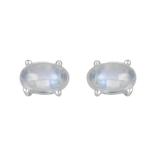 Sterling Silver Earrings Moonstone (3pr card)   IGE-1143