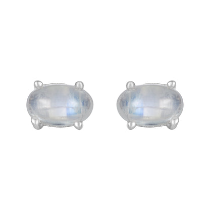 Sterling Silver Earrings Moonstone (3pr card)   IGE-1143