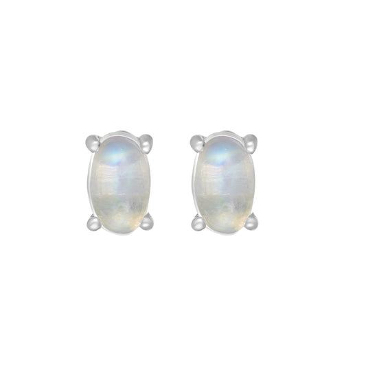 Sterling Silver Earrings Moonstone (3pr card)   IGE-1241