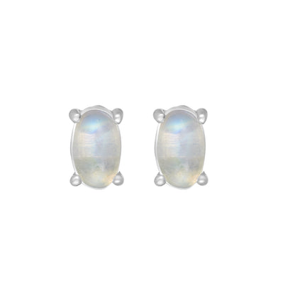 Sterling Silver Earrings Moonstone (3pr card)   IGE-1241