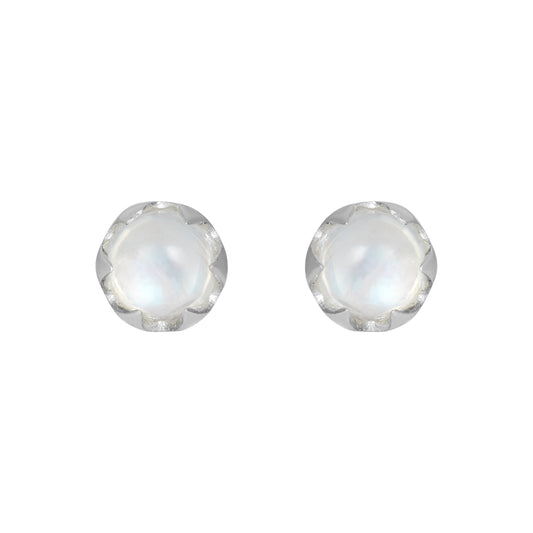 Sterling Silver Earrings Moonstone  IGE-809