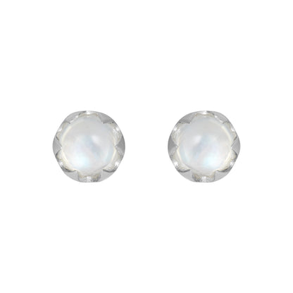 Sterling Silver Earrings Moonstone  IGE-809