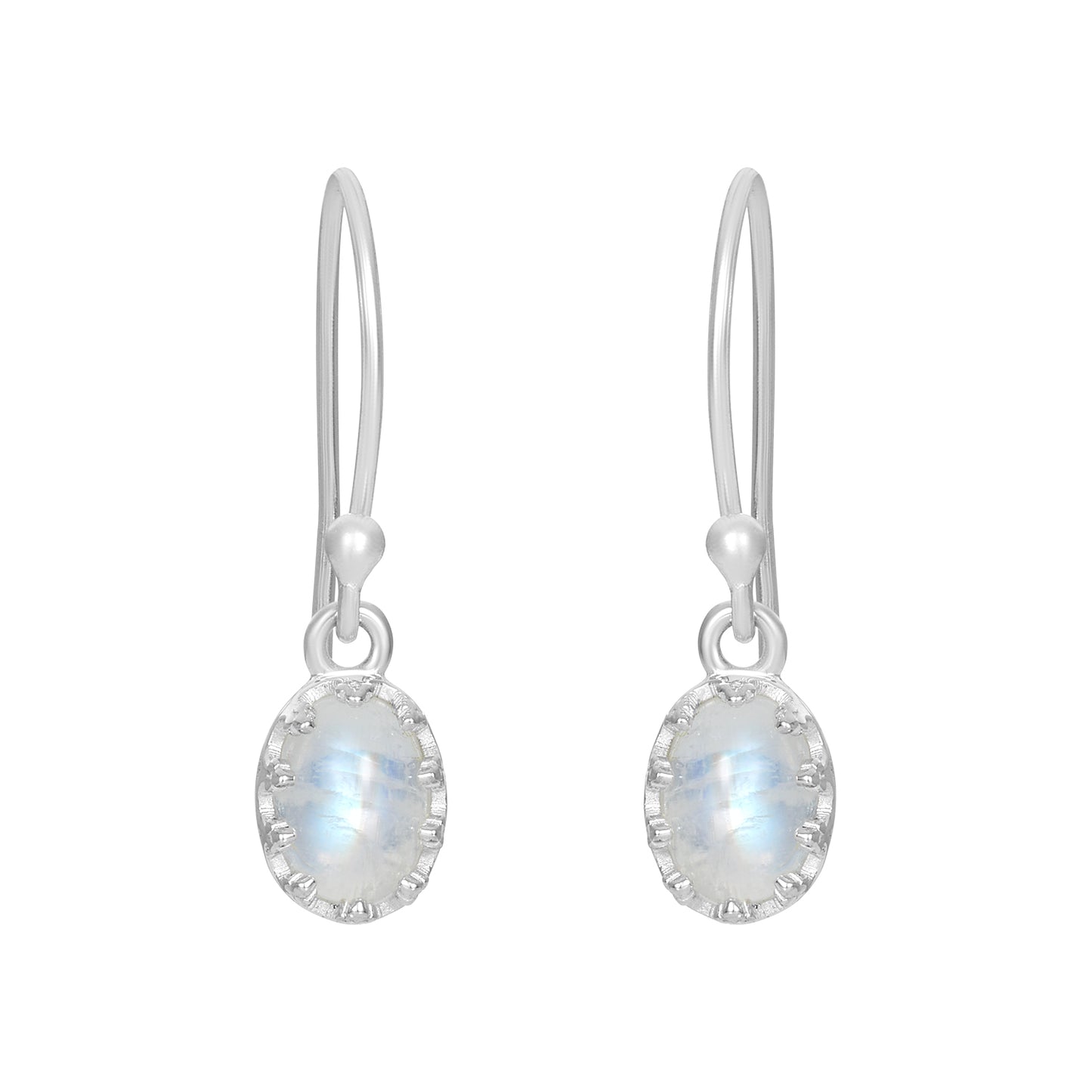 Sterling Silver Earrings Moonstone  IGE-1009