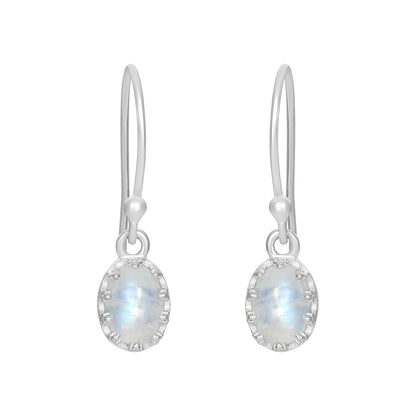 Sterling Silver Earrings Moonstone  IGE-1009