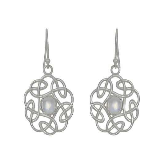 Sterling Silver Earrings Moonstone  IGE-370