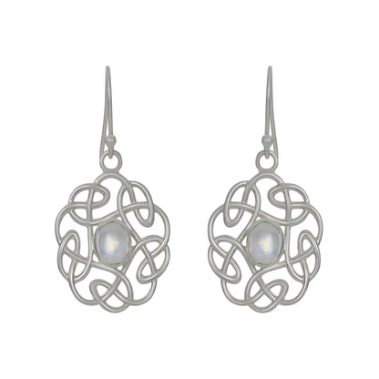 Sterling Silver Earrings Moonstone  IGE-370