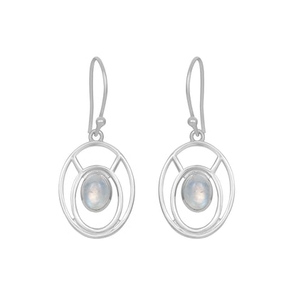 Sterling Silver Earrings Moonstone  IGE-264