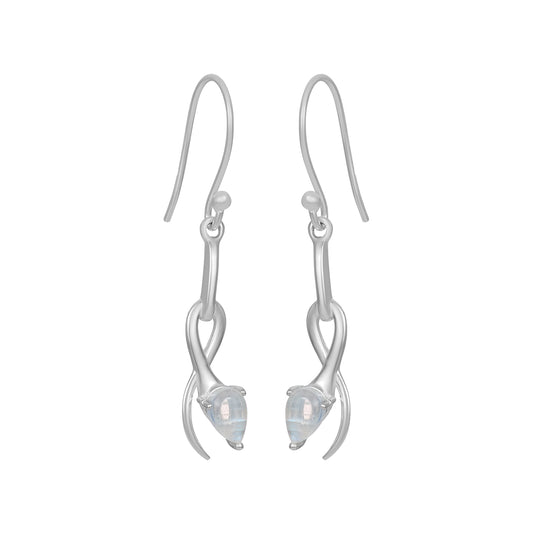 Sterling Silver Earrings Moonstone  IGE-440