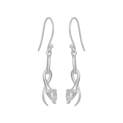 Sterling Silver Earrings Moonstone  IGE-440