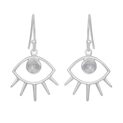 Sterling Silver Earrings Moonstone  IGE-875