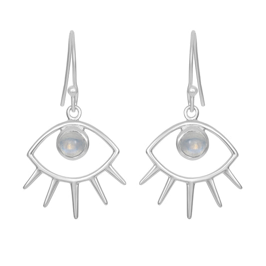 Sterling Silver Earrings Moonstone  IGE-875