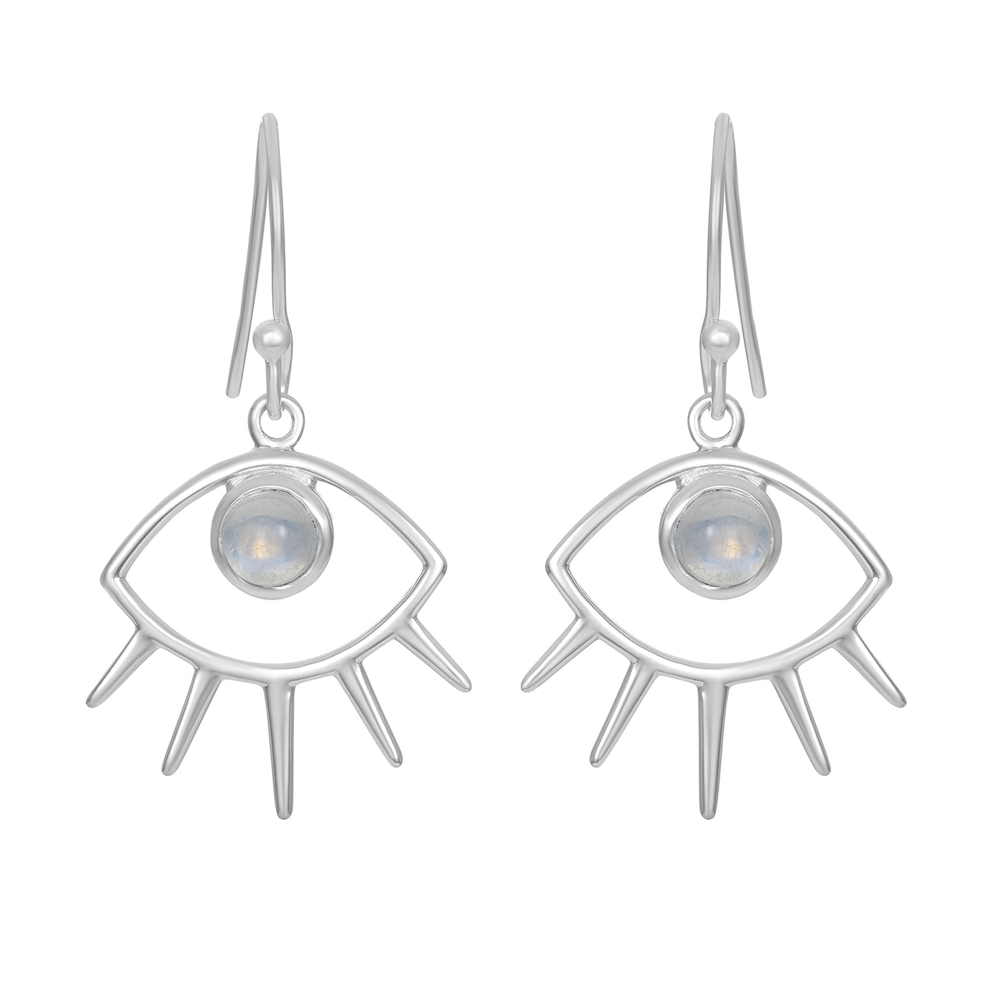 Sterling Silver Earrings Moonstone  IGE-875