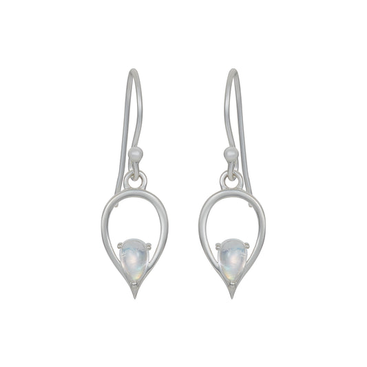 Sterling Silver Earrings Moonstone  IGE-421
