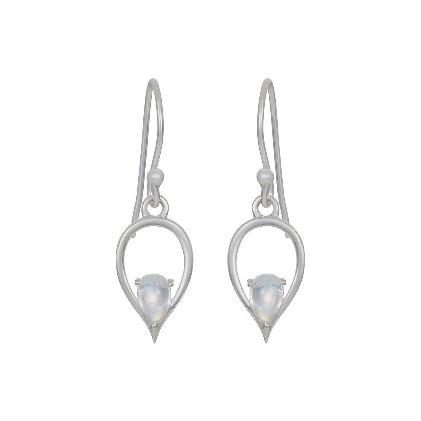 Sterling Silver Earrings Moonstone  IGE-421
