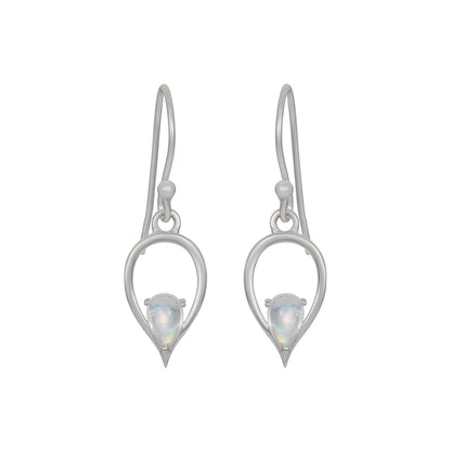 Sterling Silver Earrings Moonstone  IGE-421