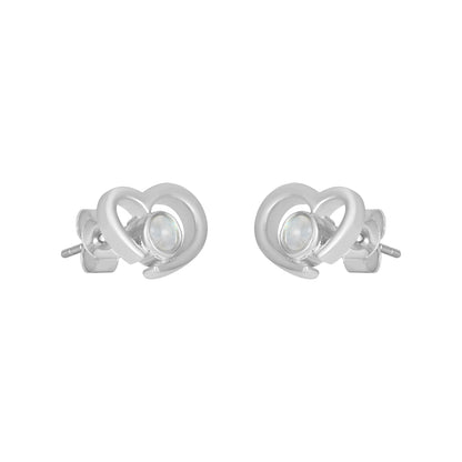 Sterling Silver Earrings Moonstone  IGE-610