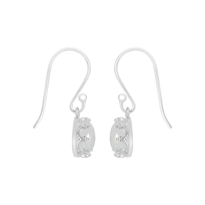 Sterling Silver Earrings Moonstone  IGE-697
